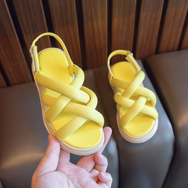 

Children Sandals Summer Baby Girls Toddler Non-slip Soft Casual Kids Sandals Beach Shoes Fashion Roman Sandals Slippers G970
