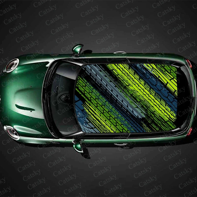 Гранж-шина гусеницы наклейка на крышу автомобиля обертка аксессуары для