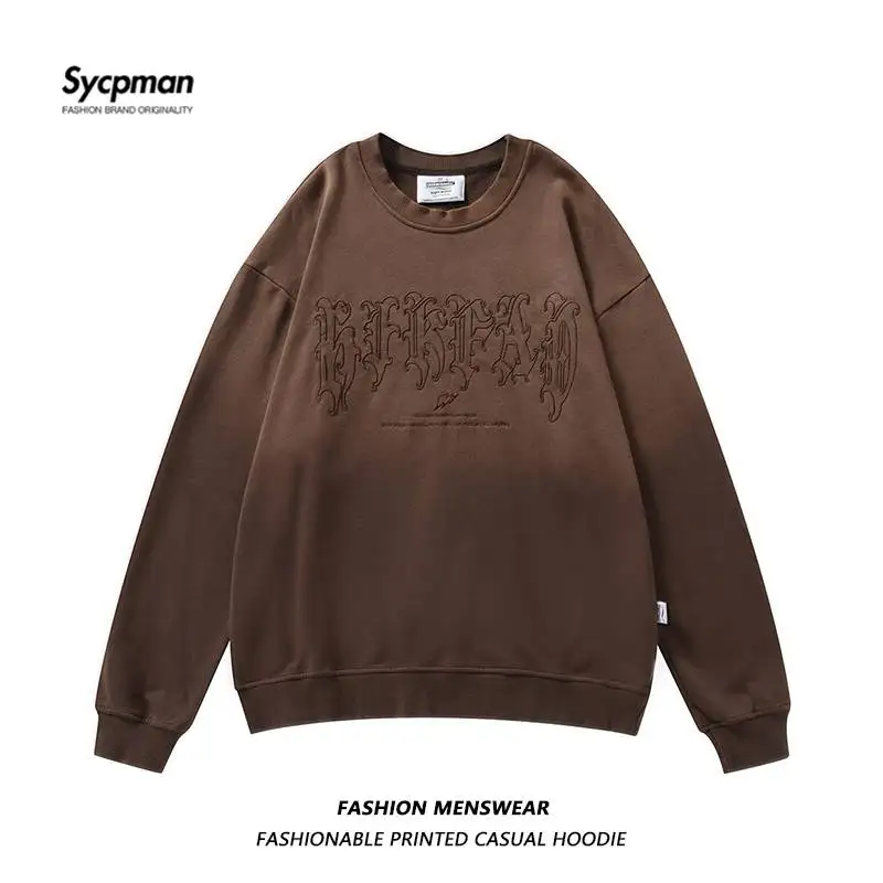 

Letter Embroidered Men and Women Lovers 2022 Autumn New Oversize Round Neck Versatile Casual Sweater
