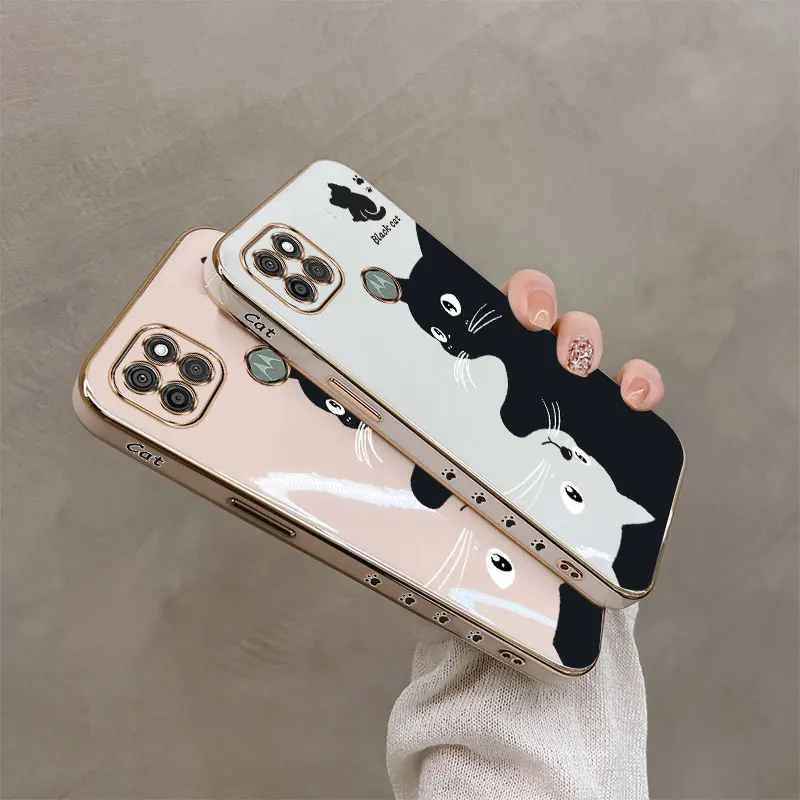 G9Power черно-белый чехол для телефона с котом Motorola Moto Cover