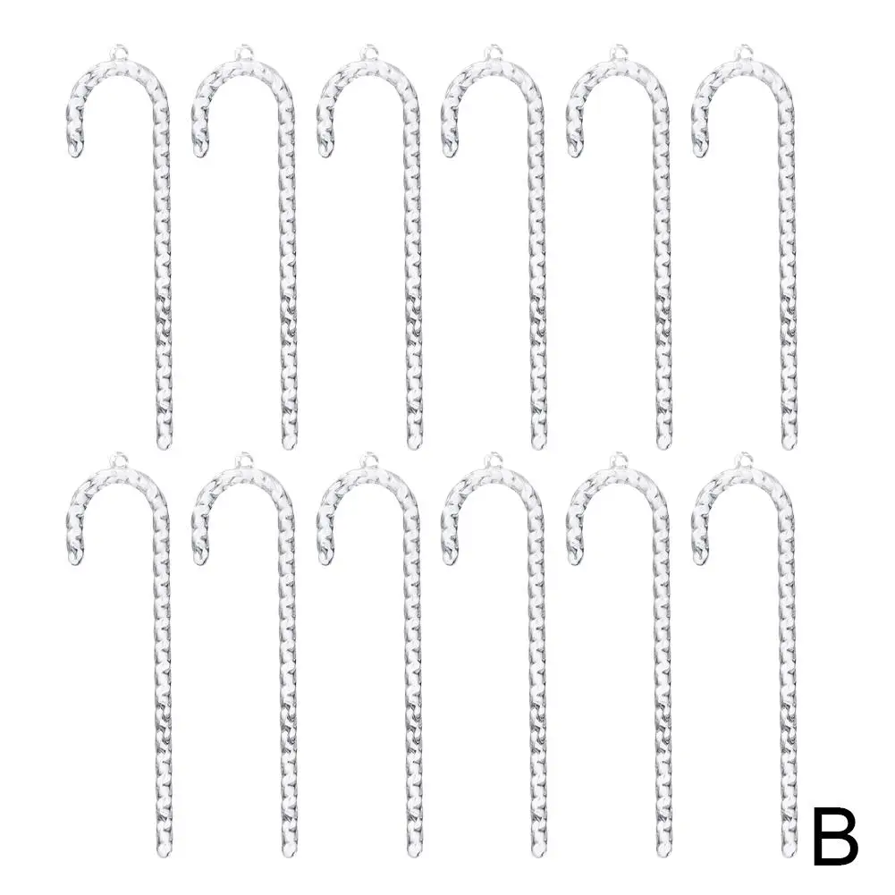12 шт. белые акриловые прозрачные сосульки для рождественской елки