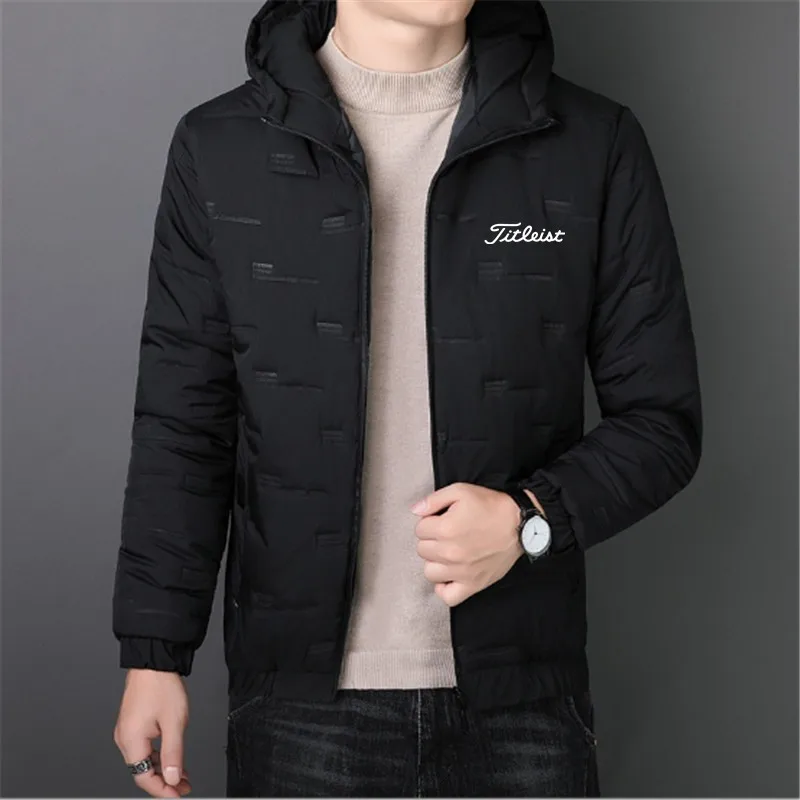 

2022 Men's Hooded Coat Zipper Golf Brand Soft Jacket Casual Fashion Sportswear Jacket Autumn And Winter Down Large Size M-5xl