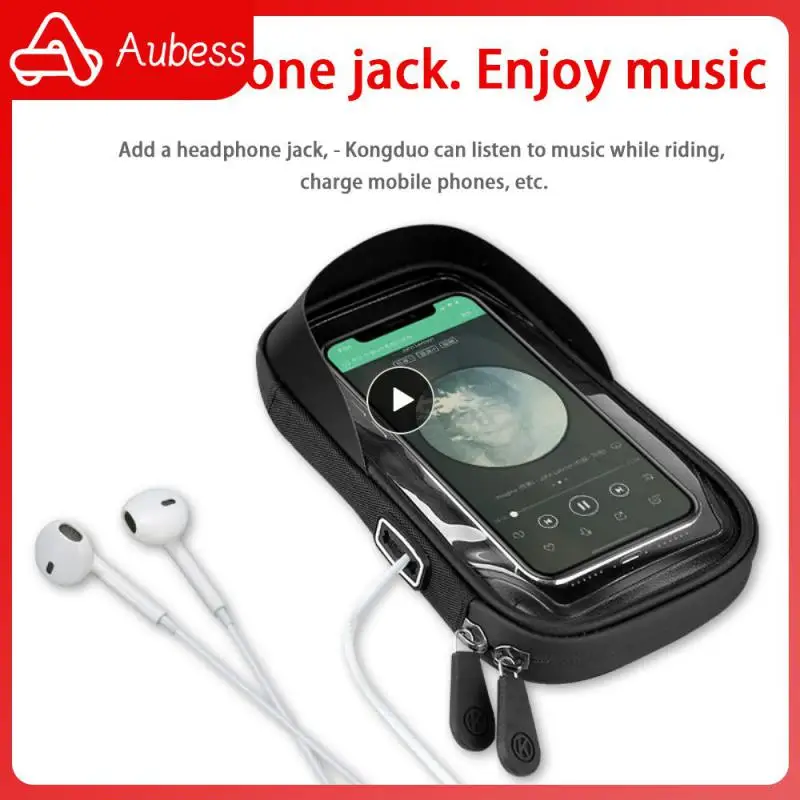 

Convenient Phone Stand Double Zipper Design Water Resistance Phone Stand Tpu Touch Screen Mobile Phone Holder Card Bag Clearer