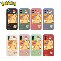 anime pokemon pikachu figure phone case for iphone 11 12 pro 13 pro max 8 plus xs xr xs max 7 8 kawaii cartoon phone cases