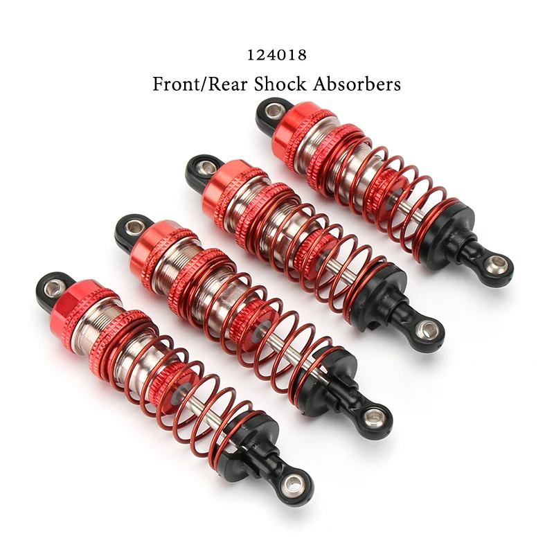 

WLtoys RC Car Spare Parts 4WD 124018-1849 124018-1850 Metal Front/Rear Shock Absorber Set 1/12 Original Accessories