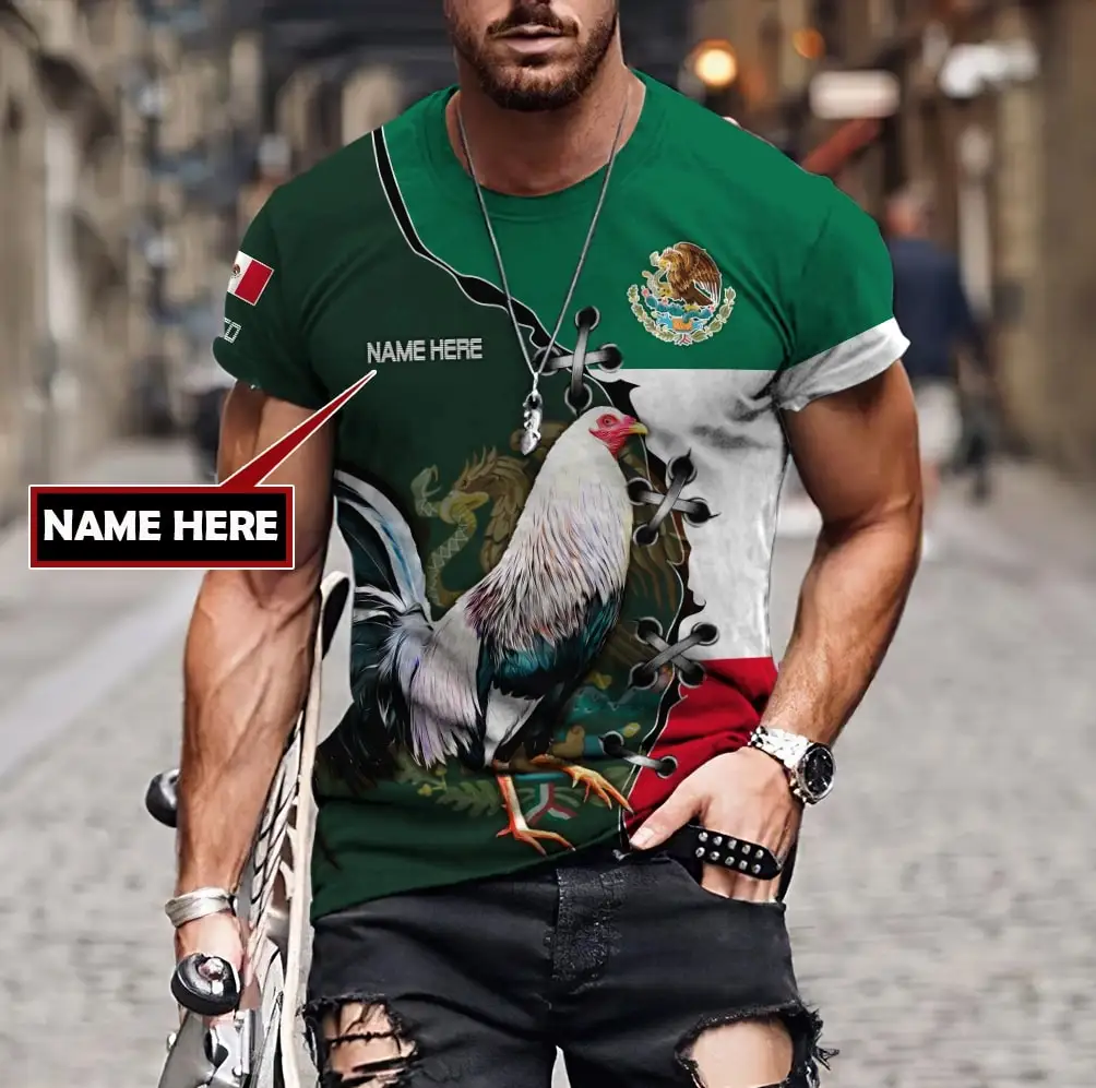 

Летняя мужская футболка, модная детская футболка с 3D-принтом, футболка с графическим принтом, футболка с коротким рукавом и петухом, Одежда ...