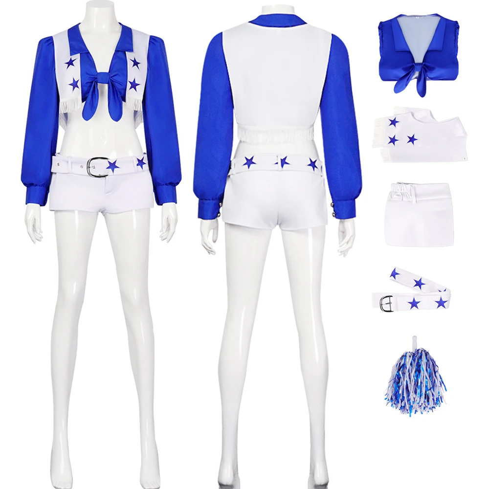 Далласский костюм болельщика для косплея женщин и девочек школьная черлидинг