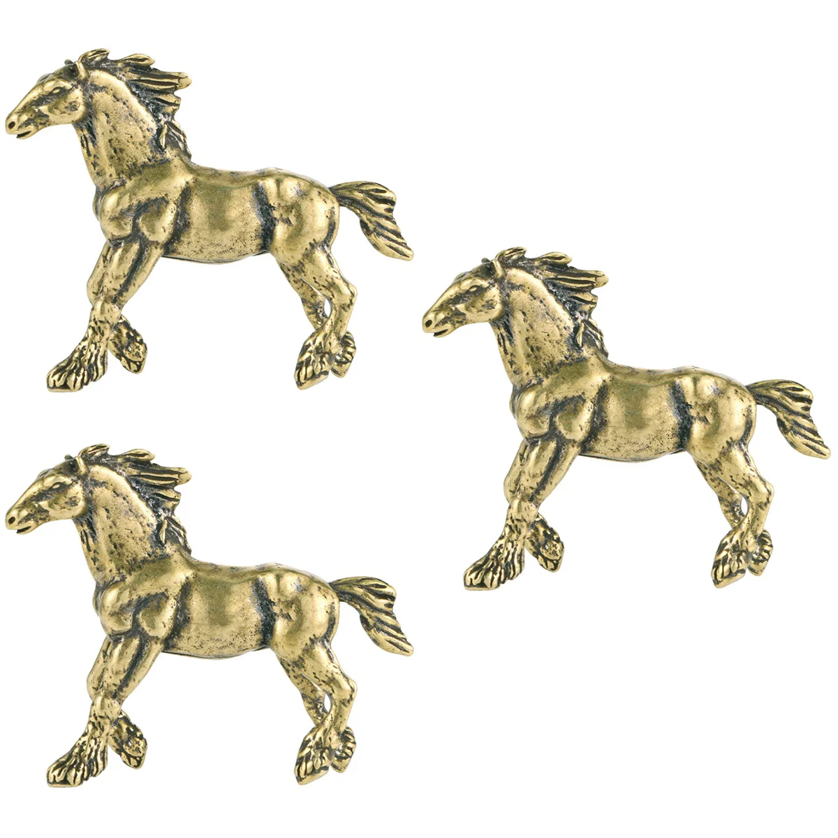 

3x Miniature Exquisite Horse Figurine Horse Adornment Desktop Horse Ornament Horse Craft