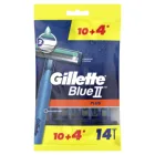 Gillette BlueII Plus Одноразовые Мужские Бритвы 10+4шт.