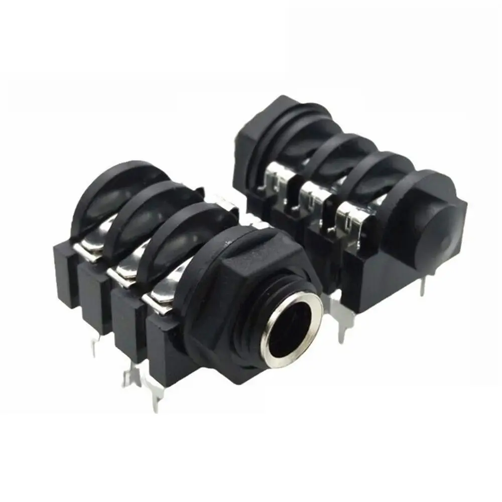 Разъем 1/4 &quot6 35 мм двухканальный 6-контактный аудиоразъем разъемы для монтажа на