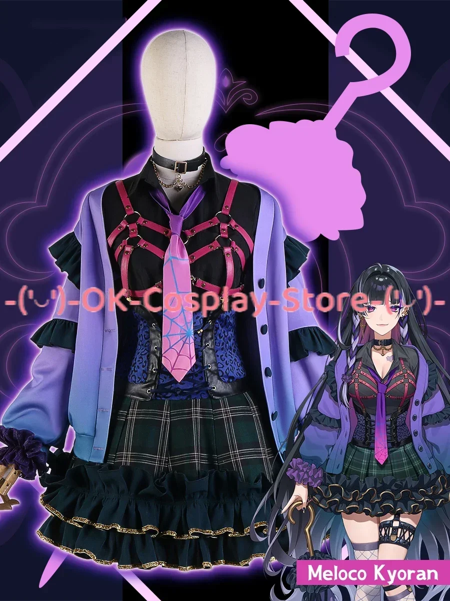 Фото [На заказ] Vtuber Meloco Kyoran Косплей Костюм Женское Милое праздничное платье Аниме Одежда Униформа на Хэллоуин №2