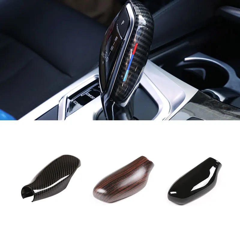 

Carbon Texture Gear Head Shift-Knob Cover Gear Shift Handbrake Grip Case Shell For BMW 5 6 7 Ser G30 G32 G11 G12 X3 G01 X4 G02