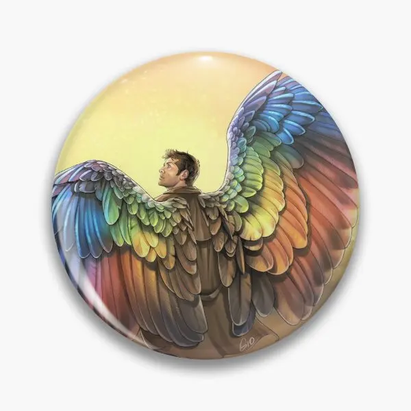 

Rainbow Angel Customizable Soft Button Pin Lover Cartoon Brooch Funny Creative Hat Women Jewelry Lapel Pin Fashion Clothes