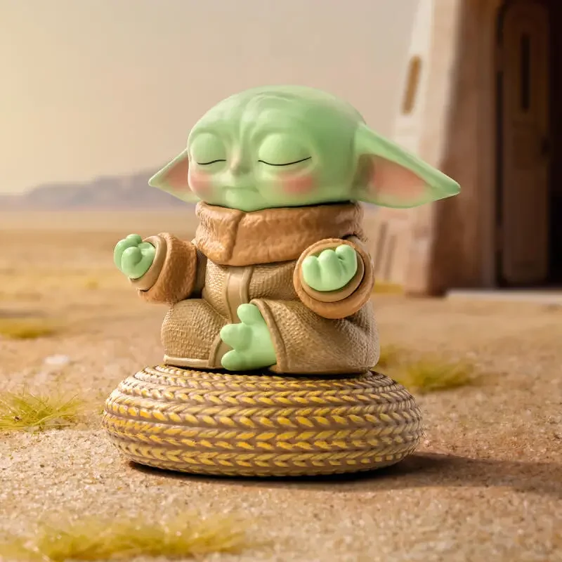 Фото POP MART Star Wars Grogu Tiny But Mighty Series: Коллекционные фигурки-сюрпризы в закрытых коробках, милые аниме-фигурки, подарок для девочек №1