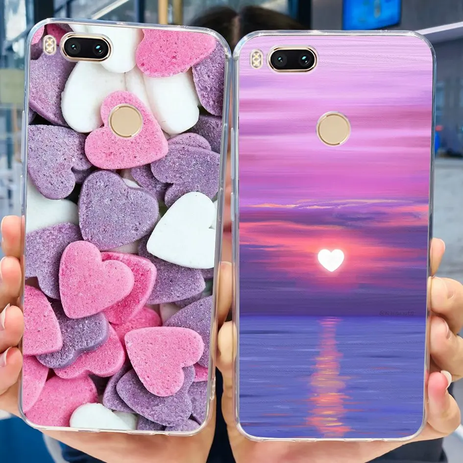 Для Xiaomi Mi A1 Чехол 5X Популярный Цветочный Защитный Ковер Мягкий Силикон Тонкий Прозрачный Фунда Xiomi MiA1 Бампер Mi5X Телефон.