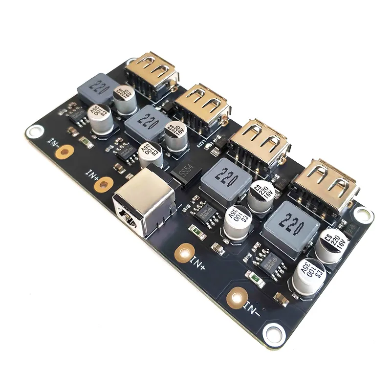 4-канальный понижающий преобразователь Usb QC3.0 Qc2.0 Dc-Dc зарядный модуль 6-32 в 9 12 В 24