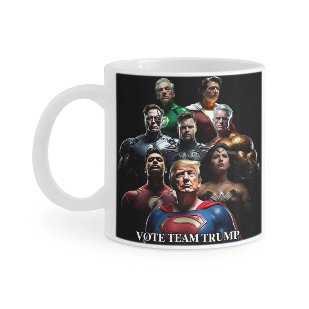 Керамическая кофейная кружка VOTE TEAM TRUMP 2024 11 унций украшение для комнаты Хэллоуина