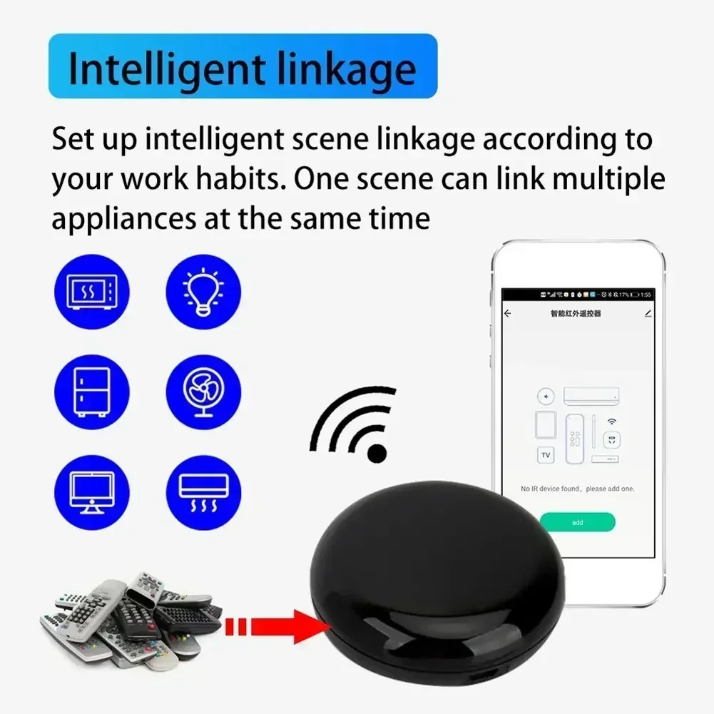 Tuya WiFi ИК-пульт дистанционного управления Life APP Замените пульт для телевизора DVD AC