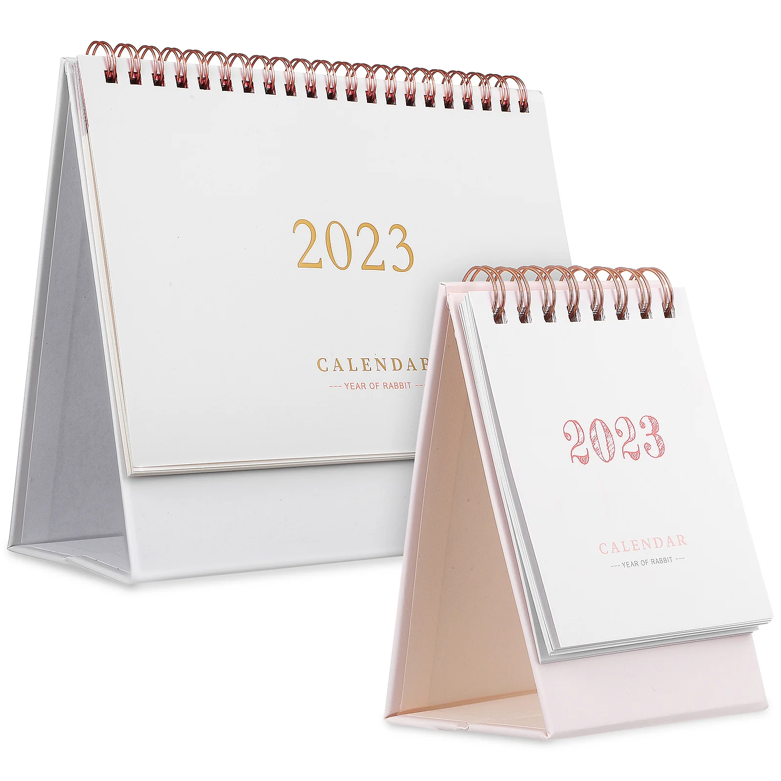 

2 Pcs Desk Calendar for 2023 Year Standing Tabletop Calendar Planner for Home Office