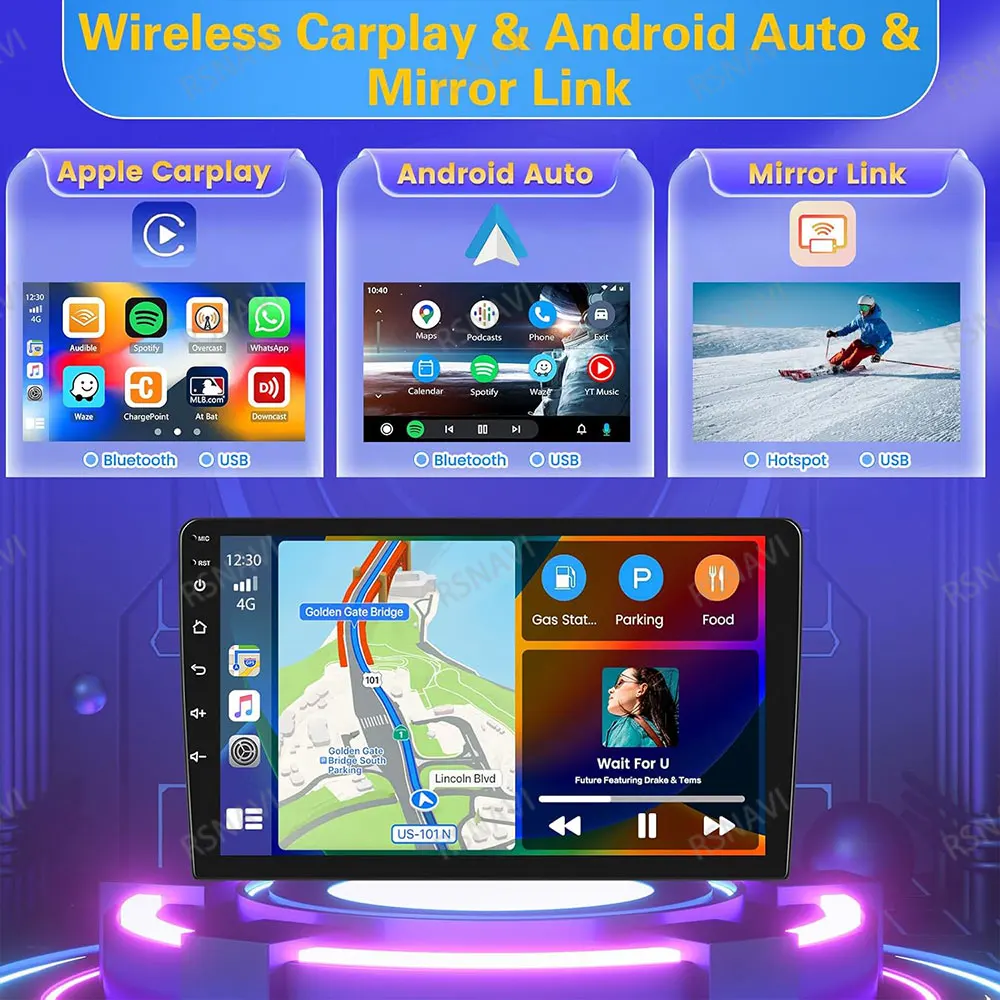 Фото Android 16 для Kia Sportage 2 2004 2005 2006 2007-2010 Автомобильное радио Мультимедийная навигация GPS Авторадио Carplay 5G WIFI DSP RDS BT №3