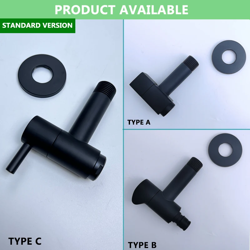 

Mop Tap Washing Machine Faucet Wall Mounted Solid Brass Matt Black Cold Water Bathroom Garden Washing