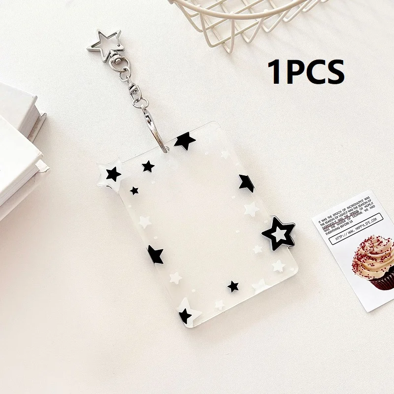 3-дюймовый держатель для карточек со звездой и брелком, милый защитный чехол для карточек со звездами, пленка для фотокарточек Kpop, держатель для фотокарт, сумка, подвеска