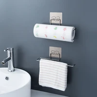 toilet wall mount rack storage holder bathroom kitchen stainless steel towel rack punch free rag kitchen paper holder estantes