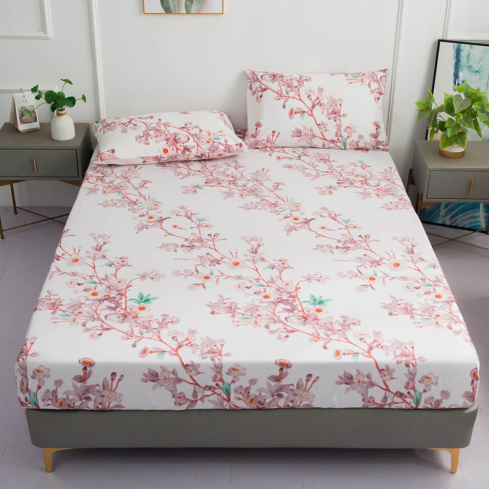 

Diamond stripe unique design Fitted Sheets Mattress bed Cover With Elastic Microfiber 90*200*30 180*200*30