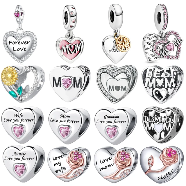 Mother's Day 925 Sterling Silver Bead Family Tree Mom Infinite Love Dangle Fit Original Pandora Charms Mybeboa Bracelet Jewelry 1