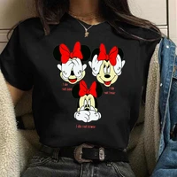 disney cartoon mickey mouse graphic print black womens t shirts kawaii summer girl harajuku casual tops clothing female 8colors