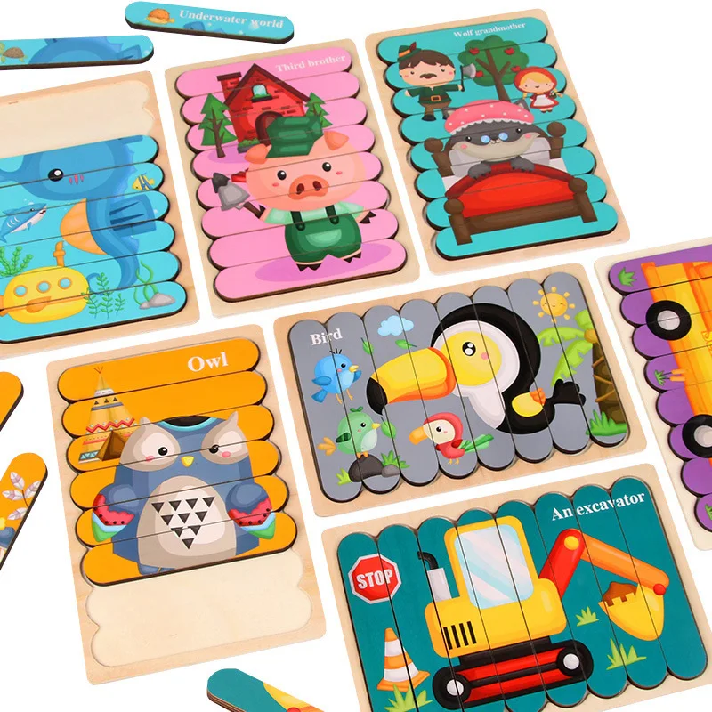 

Dinosaur Animal Wooden Puzzle Children Puzzles Wooden Toys Montessori Toy Children Wooden Toys Gifts P362