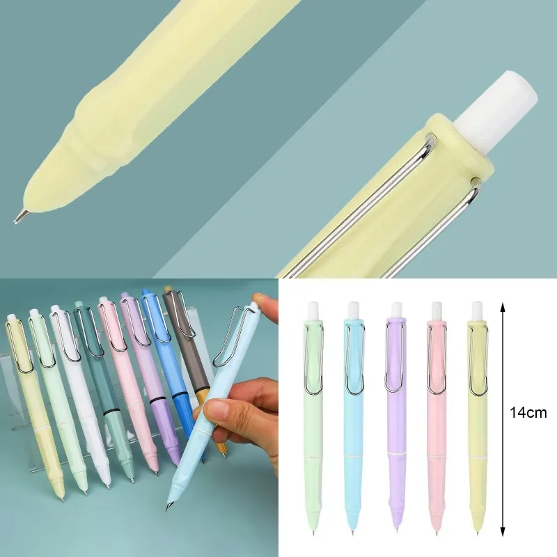 

Press Metal Fountain Pen Retractable Extra Fine Nib 0.38mm Ink Pen Office School Supplies Writing Gift Pen Business Stationery