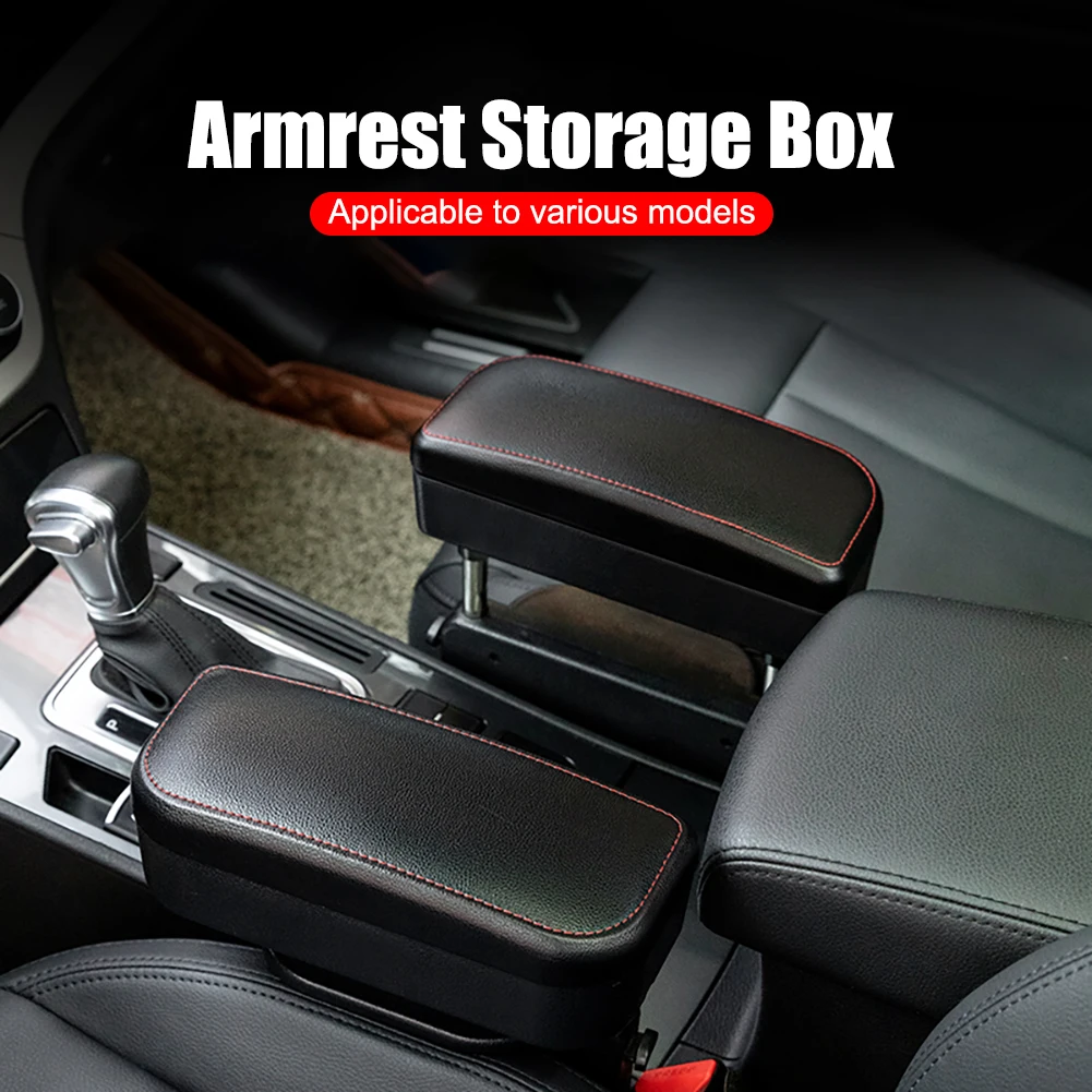 

Car Armrest Storage Box Center Console Storage Box Seat Organizer Adjustable Size Seat Gap Filler Organizer Accessories