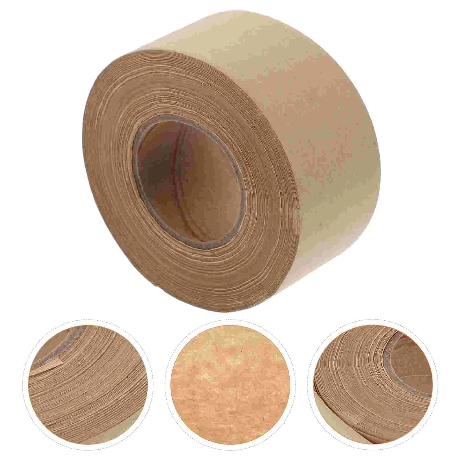 Brown Tape Paper Packing Sealer Heavy Duty Adhesive Strips Writable Kraft Rubber Back Sealing Glue