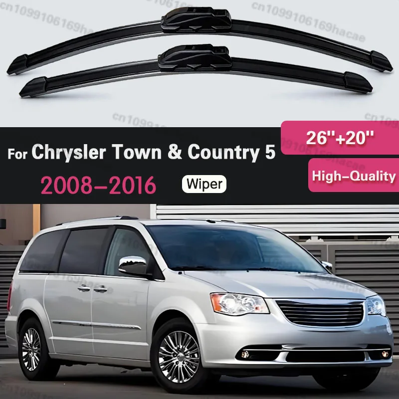 Фото Для Chrysler Town & Country 5 2008-2016, 2 шт. передних щеток стеклоочистителя, дворники 2009 2010 2011 2012 2013 2014 2015 №1