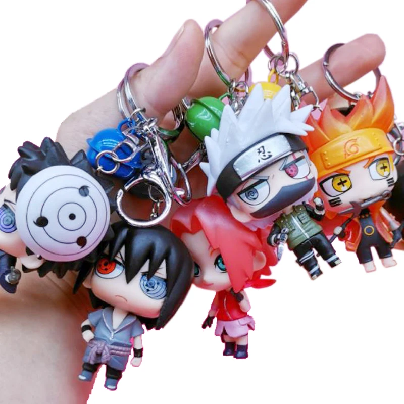 

Anime Naruto Cartoon Naruto Figure Model Toys Keyring Sasuke Hinata Gaara Sakura JIRAIYA Itachi Pendant Doll Bag Gifts Keychain
