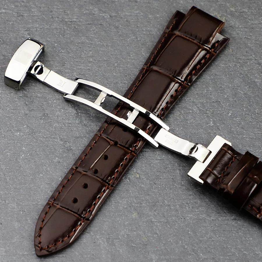 24x14mm(buckle 18mm) Men Leather Watchband 1853 for Tissot T60 Strap Belt L875/975K Women Bracelet Convex End Strap Bracelet