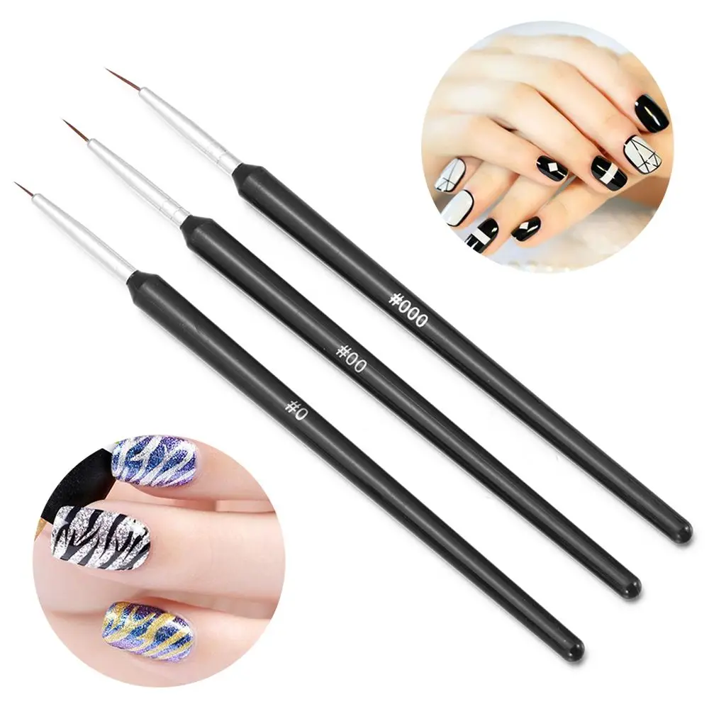 

3 шт./набор, ультратонкие кисти для маникюра и дизайна ногтей