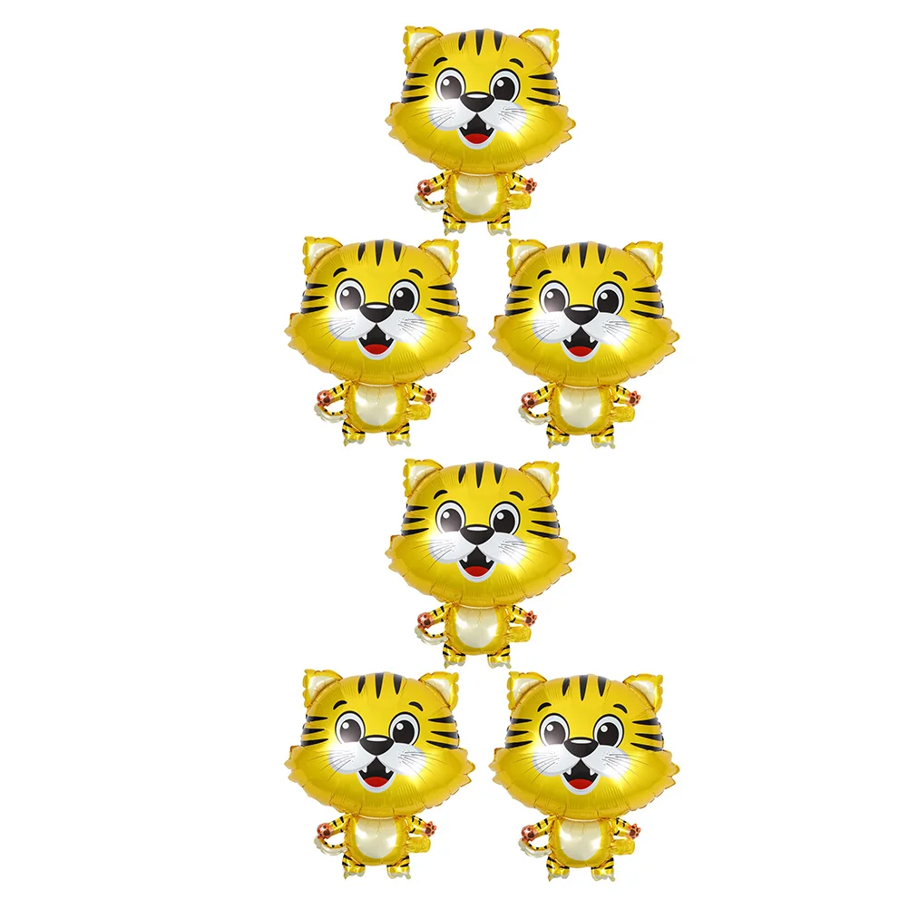 

Balloonsanimal Balloon Foil Partyshaped Theme Birthday Jungle Aluminum Kids Cartoon Print Kit Cute Inflatable Film Head Stripe