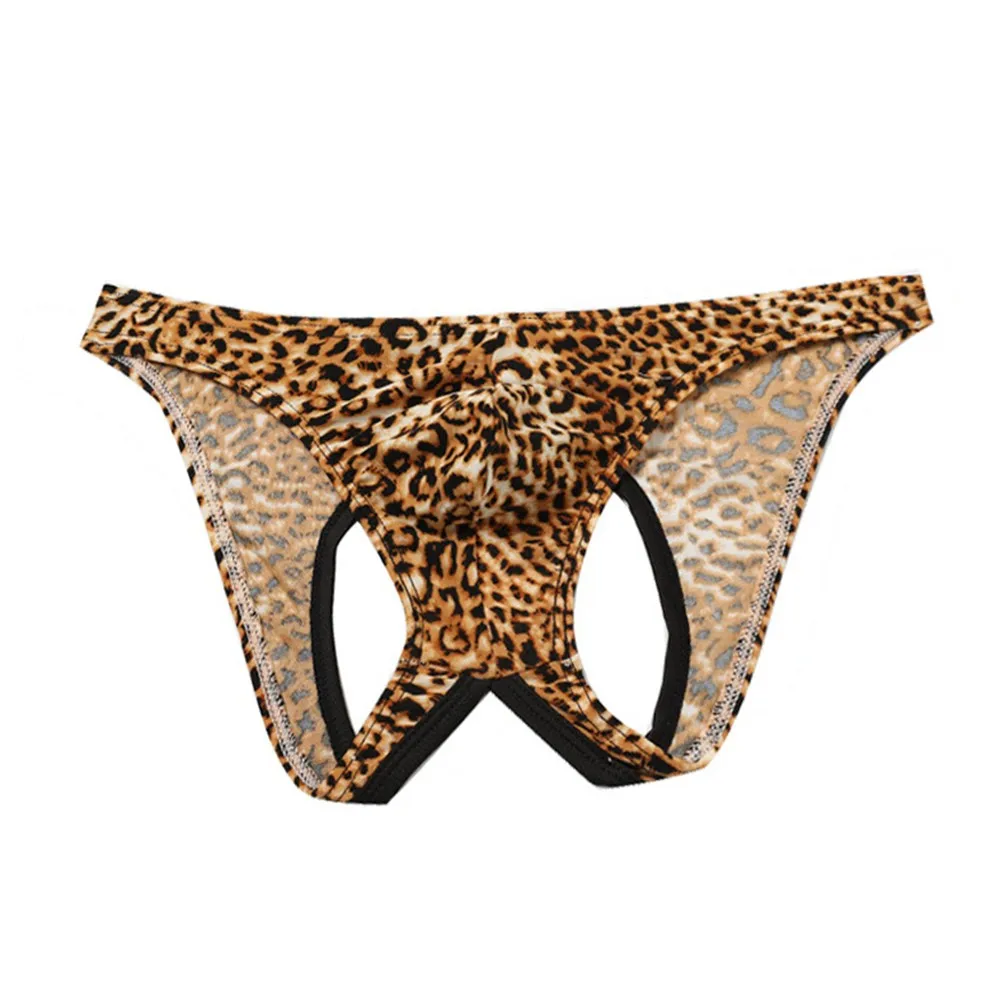 

Men Sexy Underpants Leopard Print Jockstrap Backless Low-rise G-strings Fashion Underwear Gays Clothes Sissy Panties Sports Pant