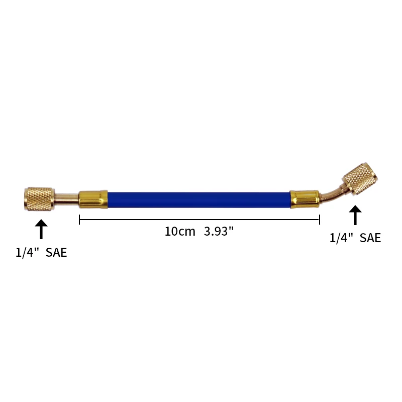 Шланг измерительный SAE R12 R22 R134a 1/4 дюйма со встроенным стопорным клапаном |