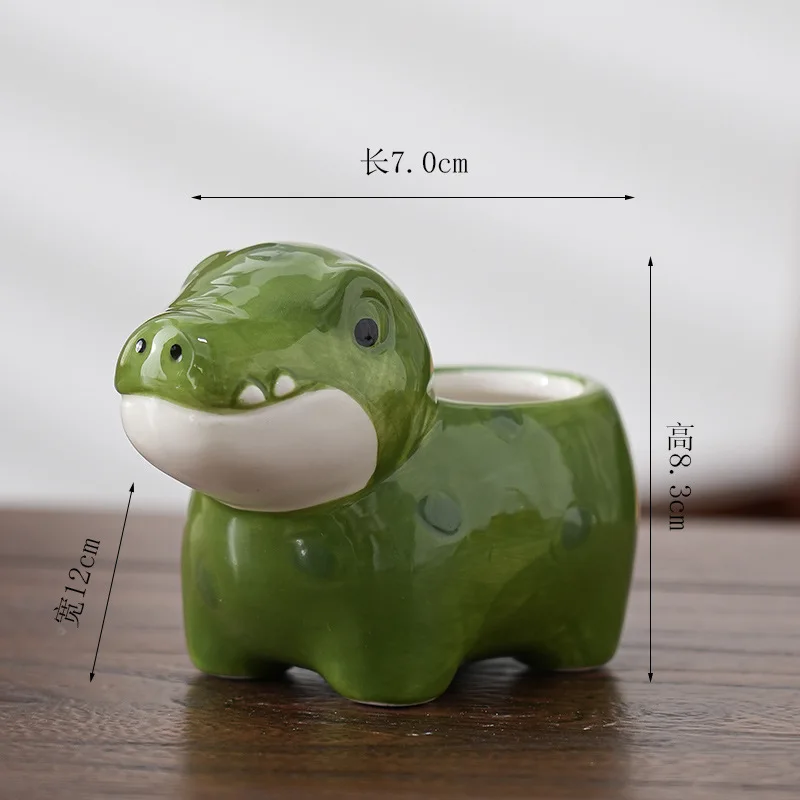 

Керамический горшок для суккулентов в форме животного