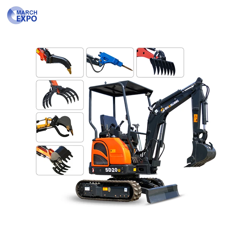 

Used Kubota/Yanmar Engine 2 Ton 3 Ton Mini Excavator Digging 0.8 Ton 1 Ton Hydraulic Small Micro Digger Minibagger Machine