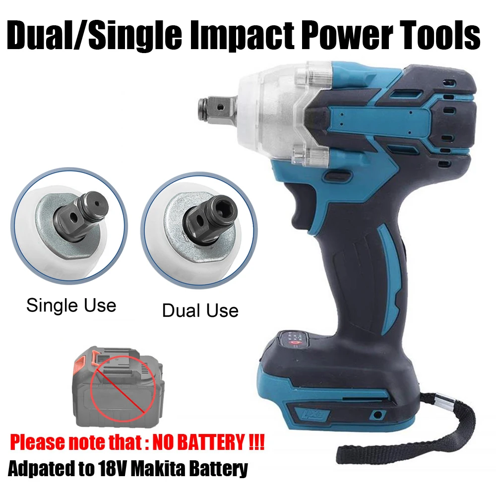 

18V Cordless Electric Screwdriver Speed Brushless Impact Wrench Rechargable Drill Driver LED Light For Makita Battery