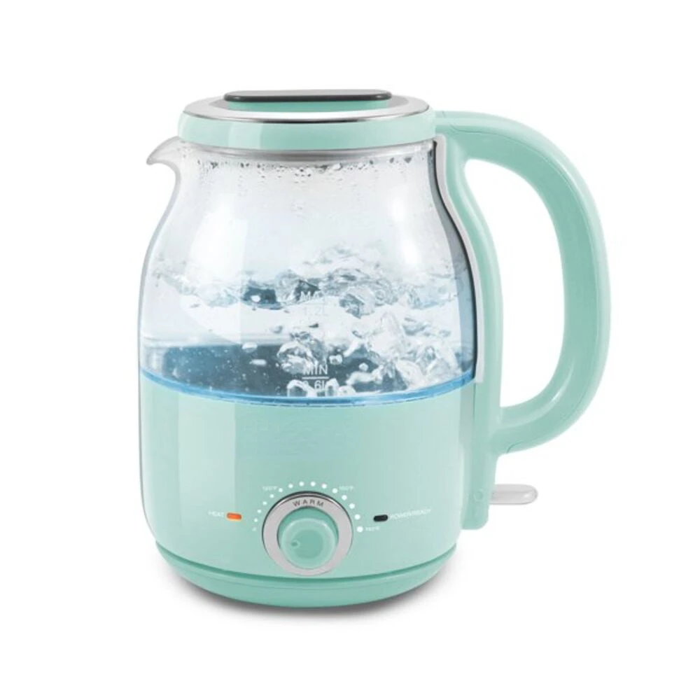 

Adjustable Temperature Glass Kettle (Mint) Calentador de agua portátil Hervidor de agua eléctrico Water heater kettle home us