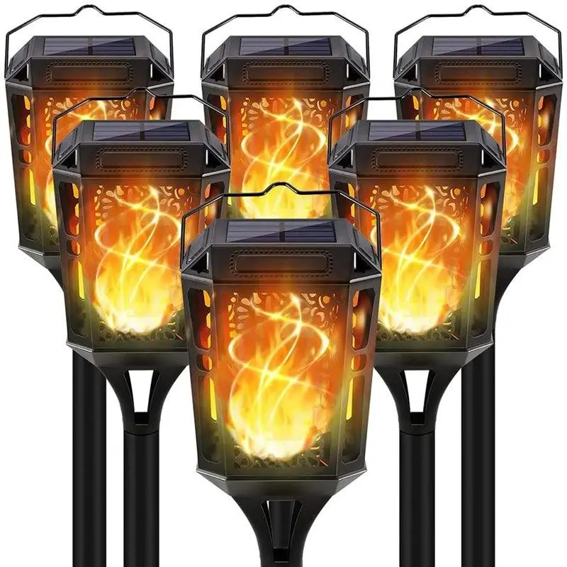 

Solar Flame Light 36LED Hanging Retro Metal Waterproof Lawn Light for Garden Villa Path Decorative Lighting