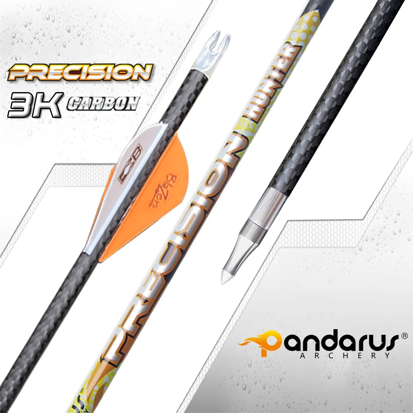 12pcs PANDARUS 3K ID5.2mm Pure Carbon -/+0.003 Arrow SP350 for Compound Recurve Archery Accessories enlarge