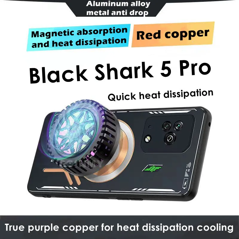 

Graphene Cooling Phone Case for Blackshark 5 Pro Black shark 5RS 4 4S Pro Aluminum Alloy Heat Dissipation Red Copper Metal Cover