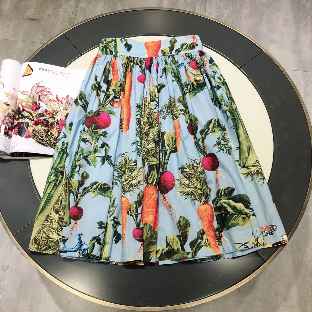 

Woman Clothes Shorts Women Clothing Skirt Fashion Women's Skirts Summer 2022 Long Skirt High-waisted Radish Car Printing Skirt