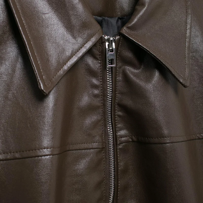 Куртка TRAF из искусственной кожи верхняя одежда Женская Осенняя куртка-бомбер